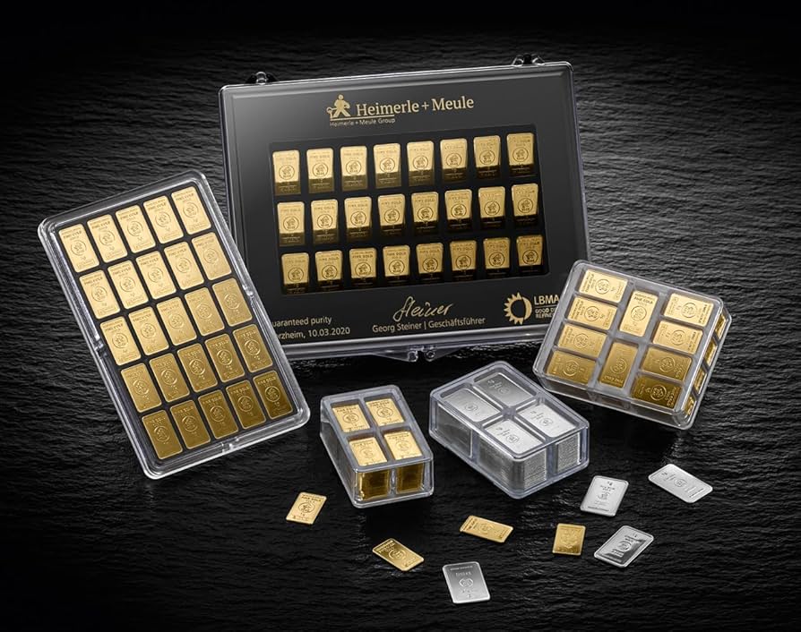 Gold- und Silberbarren